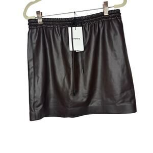 Theory NWT S Essex Faux leather Mini skirt